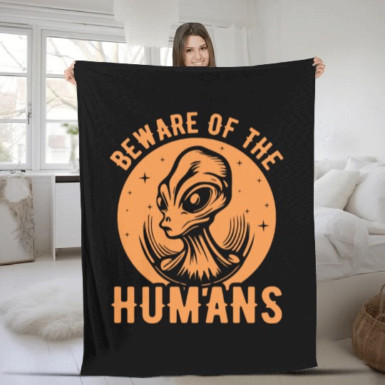 Alien, Aliens, UFO, UAP, Space Unknown Flight Fleece Blankets