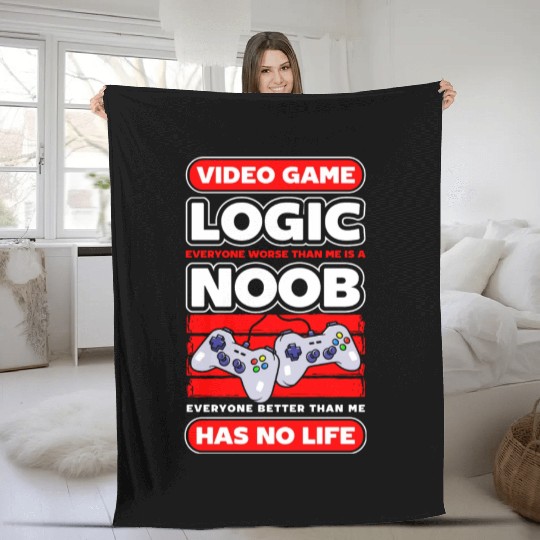 Nerd Computer Controller Fleece Blankets
