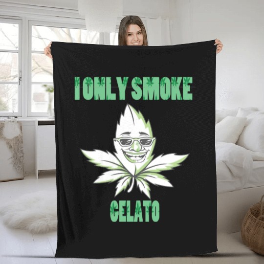I ONLY SMOKE GELATO Fleece Blankets