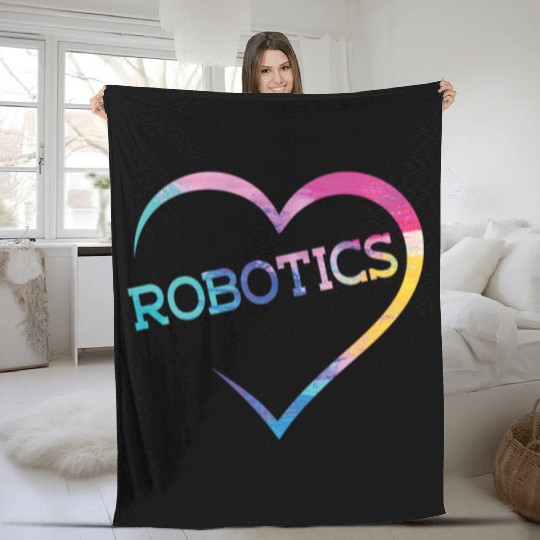 Robot Robotics Engineer Watercolor Fleece Blankets