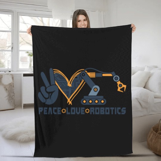 Robot Robotics Engineer Female Fleece Blankets