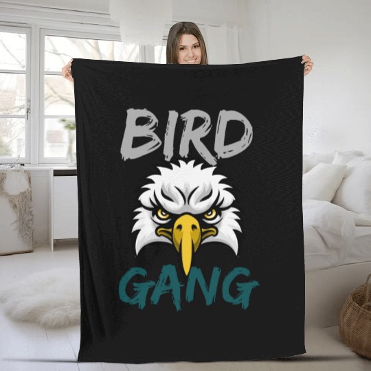 Eagle Bird Gang Funny Philadelphia Fleece Blankets