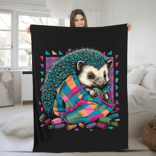 Patchhog - Sweet Hedgehog Fleece Blankets