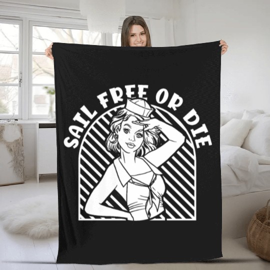 Sailing Sailor Freedom Fleece Blankets