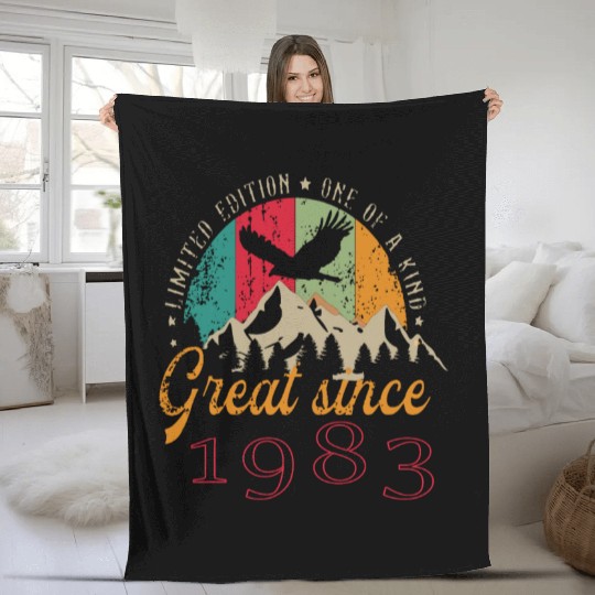 40 years dragon birthday fantasy Fleece Blankets