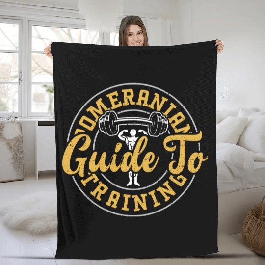 Pomeranian Guide To Training - Gym Fleece Blankets