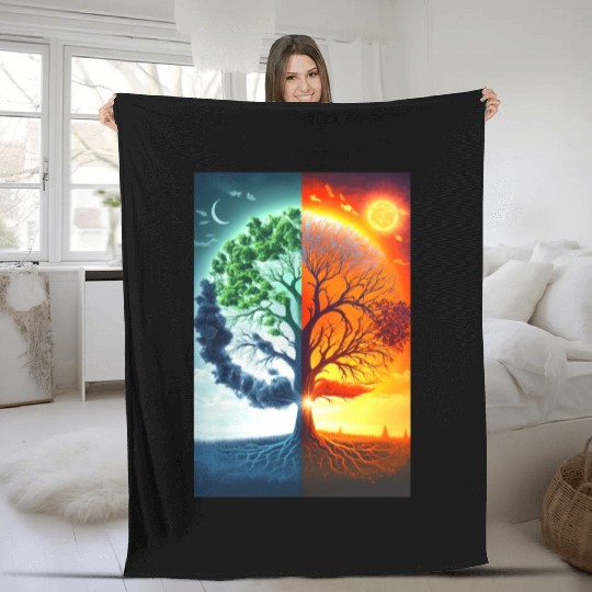 The Tree of Life Summer to Winter Fleece Blankets