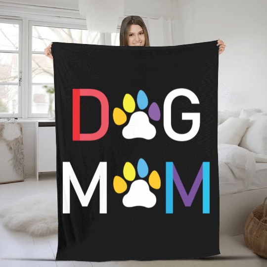Mog Dog Mom Fleece Blankets
