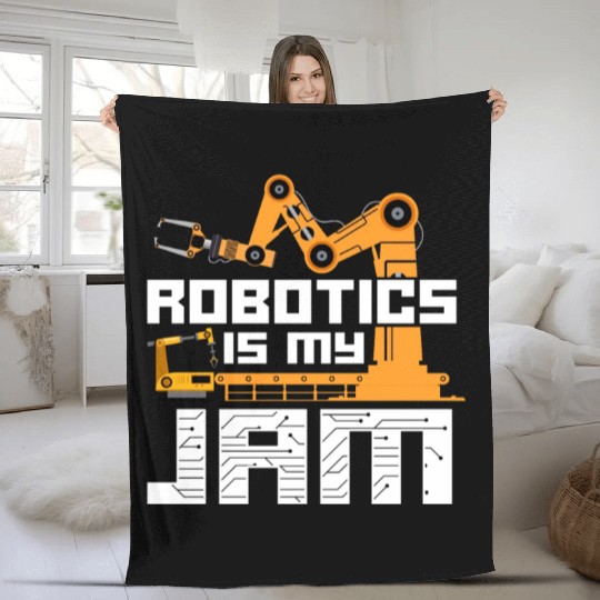 Robot Robotics Engineer Vintage Fleece Blankets