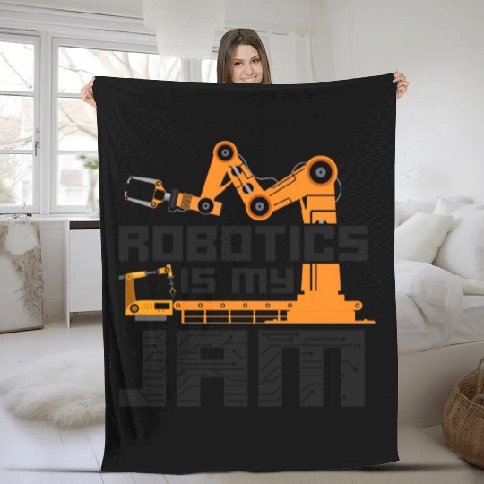 Robot Robotics Engineer Vintage Fleece Blankets