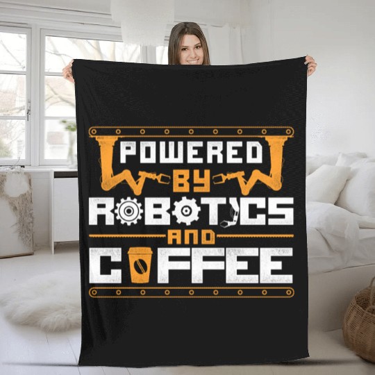 Robot Robotics Engineer Coffee Fleece Blankets
