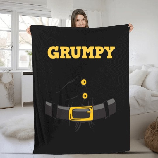 Grumpy Santa Claus - Ugly Christmas Fleece Blankets