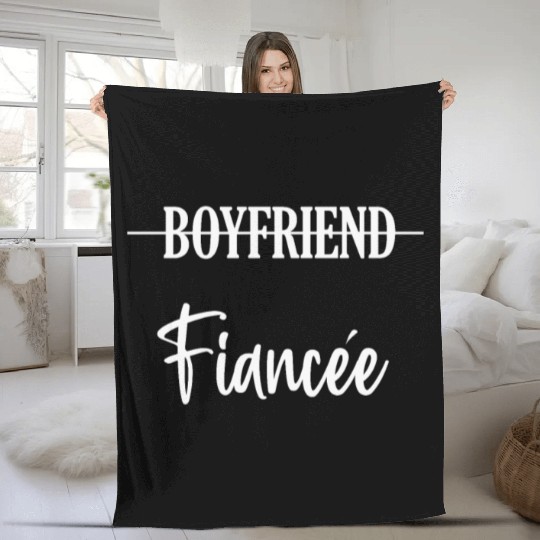 Couple Engagement Engaged Men Funny Fiancee Fleece Blankets