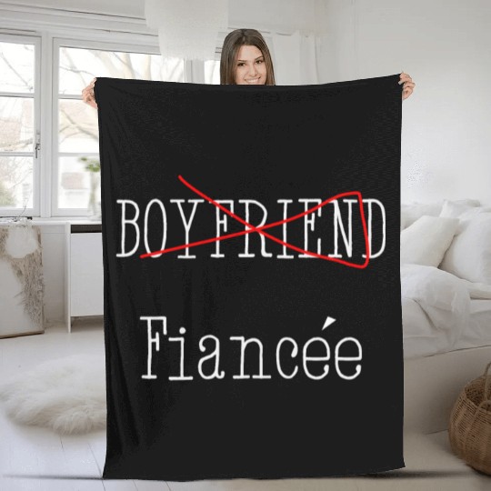 Couple Engagement Engaged Men Funny Fiancee Fleece Blankets