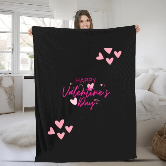 happy valentines day Fleece Blankets