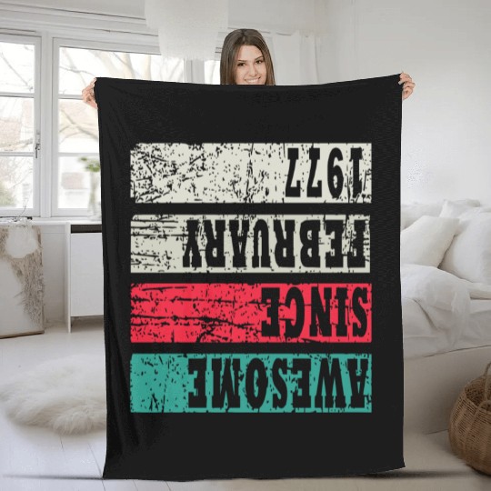 Awesome Since 1977 Birthday Fleece Blankets