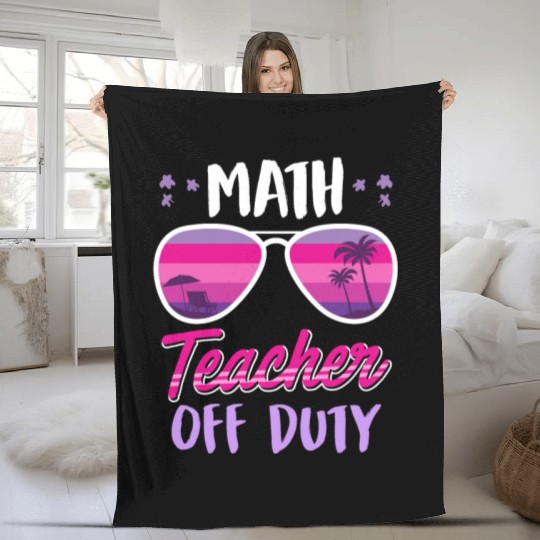 Math teacher off duty school vacation math teacher Fleece Blankets