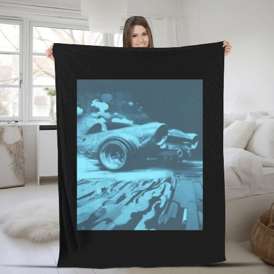 Car Muscle Car Vintage Retro vintage Fleece Blankets