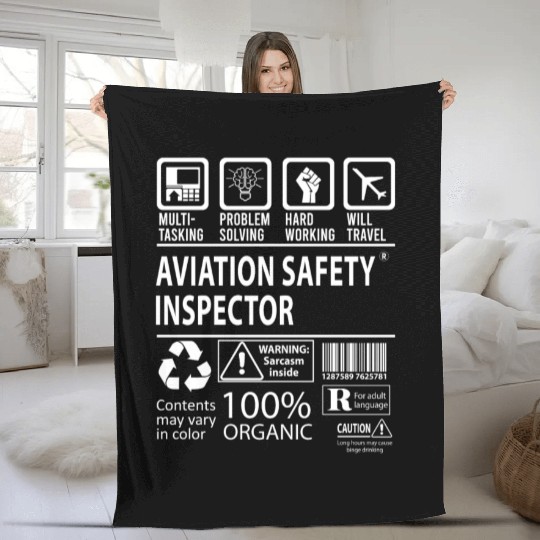 Aviation Safety Inspector Fleece Blankets - Multitasking J