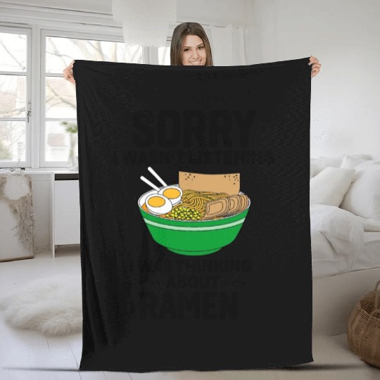 Funny Quote For Ramen Fleece Blankets