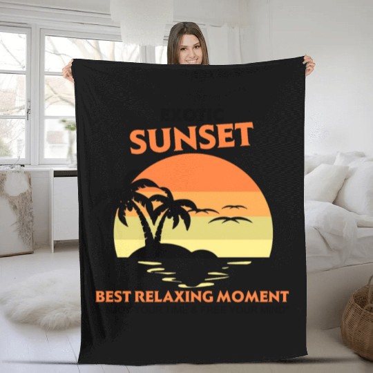 Exotic Sunset Best Relaxing Moment Fleece Blankets