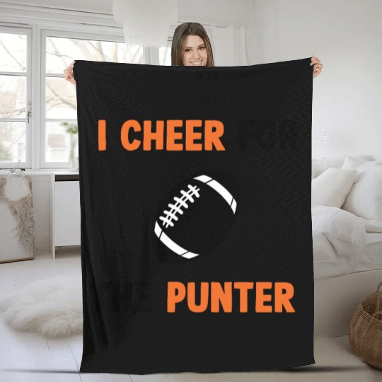 i cheer for the punter Fleece Blankets