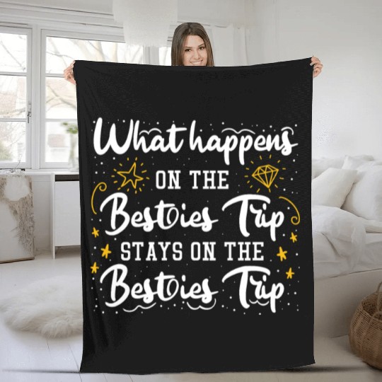 Besties Trip Vacation with Friends Spring Break Fleece Blankets