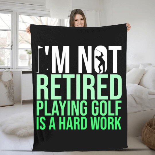 Golf Retirement Gift Fleece Blankets