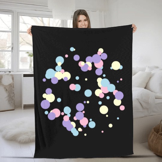 abstract circles pattern Fleece Blankets