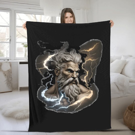 Zeus - A Colorful Tribute to the Greek God of Sky Fleece Blankets
