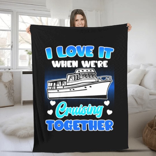 Cruising together cruise ship holiday spring break Fleece Blankets