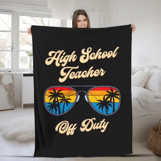 High school teacher off duty vacation teacher Fleece Blankets