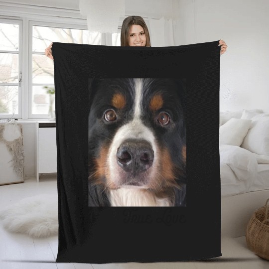 Bernese Mountain Dog Fleece Blankets