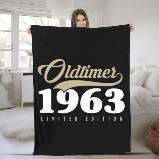 60th Birthday Vintage 1963 Fleece Blankets