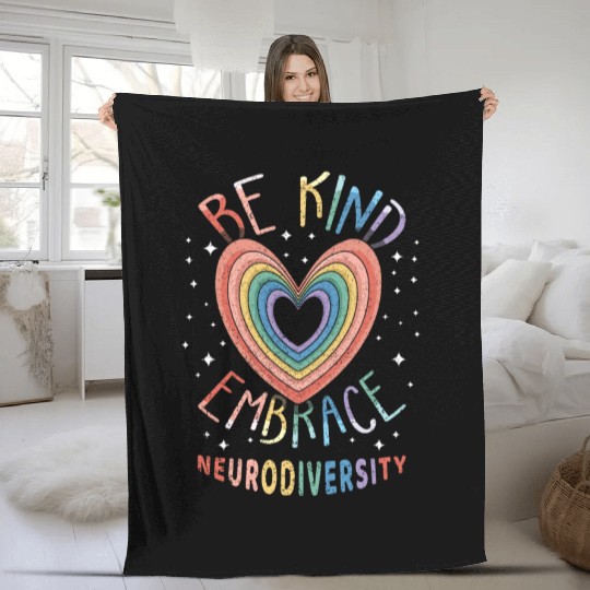 Embrace Neurodiversity Puzzle Autism Awareness Fleece Blankets