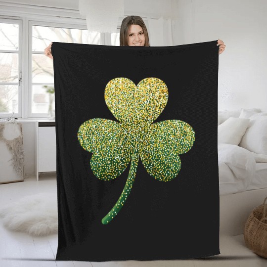 Lucky Shamrock Women St Patrick's Day Fleece Blankets