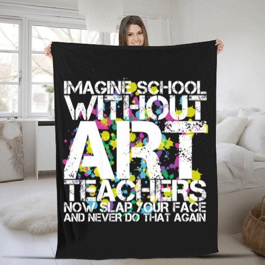 School Art Teacher Fleece Blankets