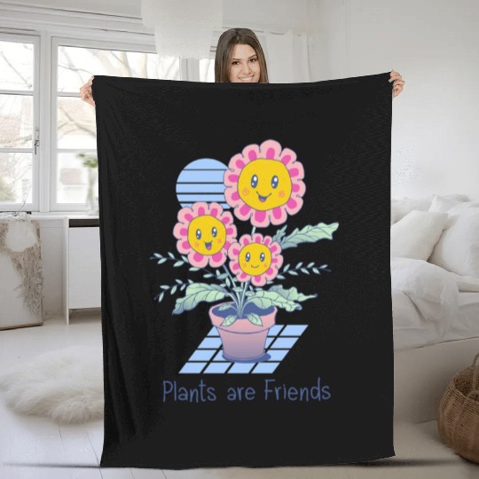Plants are Friends Fleece Blankets