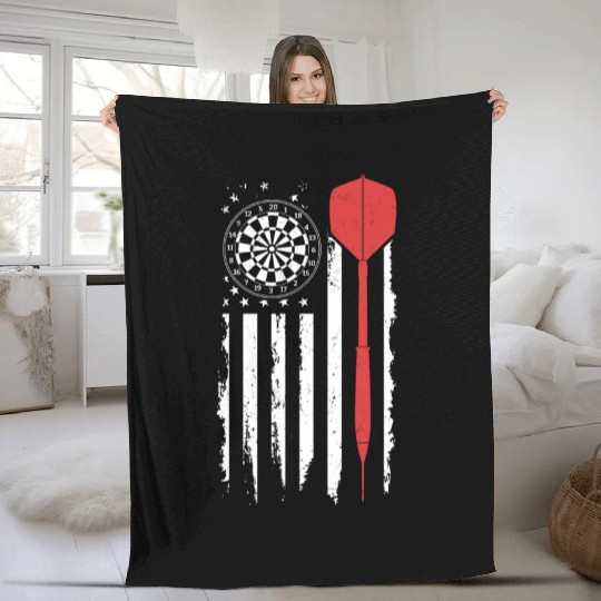 US Flag Patriotic Darts Fleece Blankets