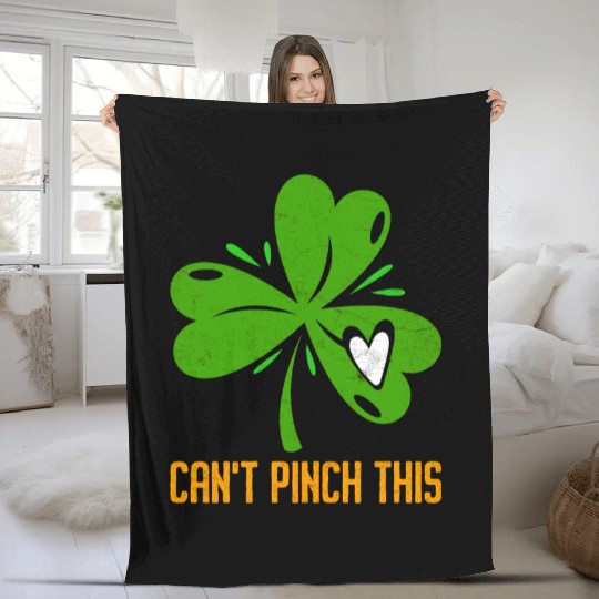 Can't Pinch this Shamrock St. Patrick's Day Fleece Blankets