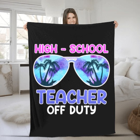 High school teacher off duty vacation teacher Fleece Blankets
