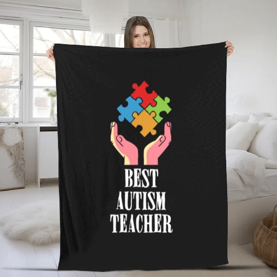 Autism Teacher Fleece Blankets