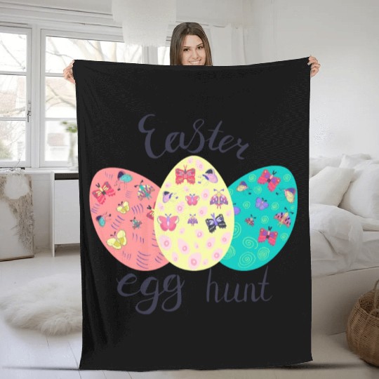 Easter Egg hunt Sublimation Fleece Blankets