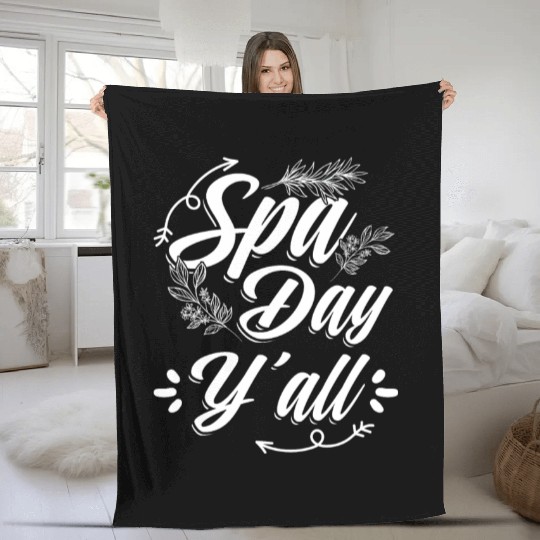 I Love My Husband Funny Beauty Spa Lover Relaxing Fleece Blankets