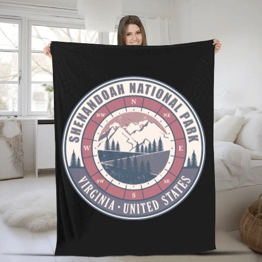 Shenandoah National Park Virginia US Hiking Fleece Blankets