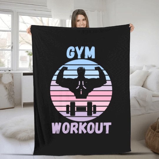 Gym Workout Fleece Blankets