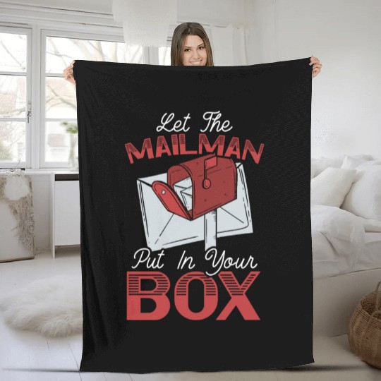 Postal Worker Mailman Delivery Mail Escort Fleece Blankets