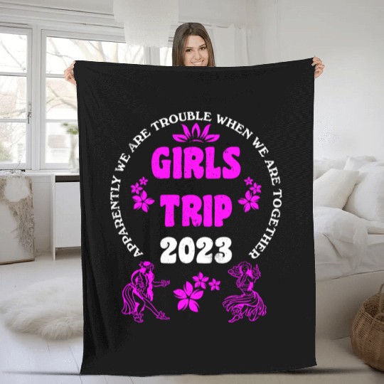 Girls Trip 2023 girls vacation girls spring break Fleece Blankets