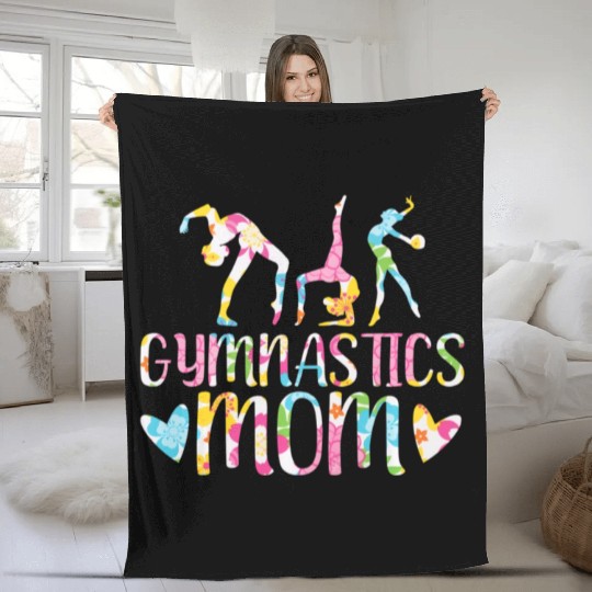 Gymnastics Mom Gymnast I Love Gymnastics Fleece Blankets
