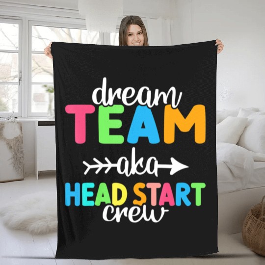 Dream Team aka Head Start Crew Teacher Preschool Fleece Blankets